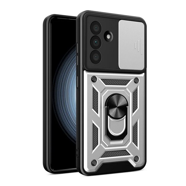 gigapack Defender szilikon telefonvédő (ütésállóság, tartógyűrű, kameravédő) EZÜST Samsung Galaxy A36 5G (SM-A366) " csomagolás" (GP-166271)