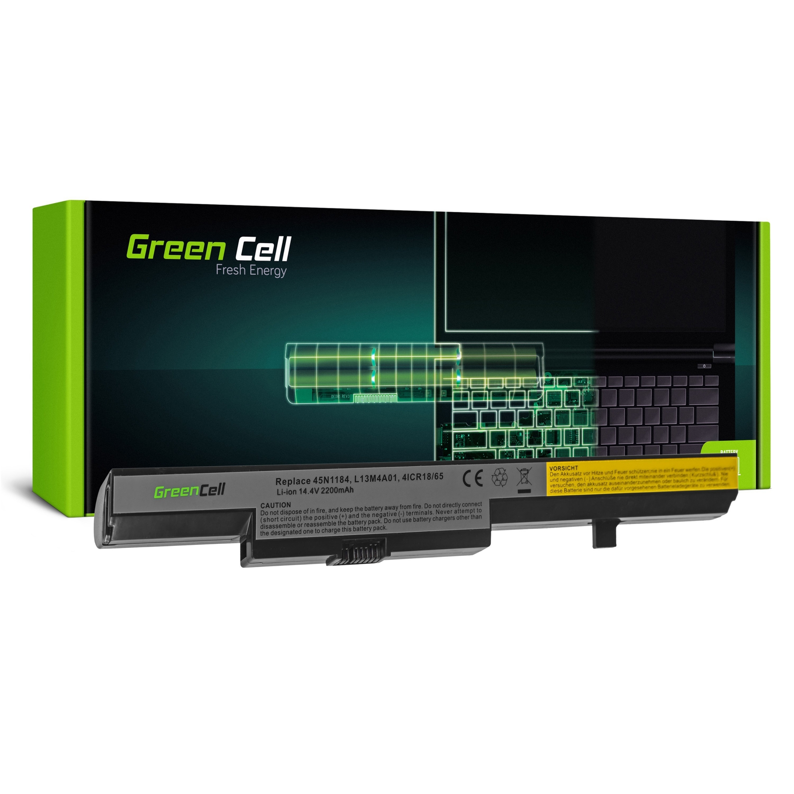 Green Cell LE69 Lenovo B40 / B50 / G550s / N40 / N50 Notebook akkumulátor 2200 mAh (LE69)