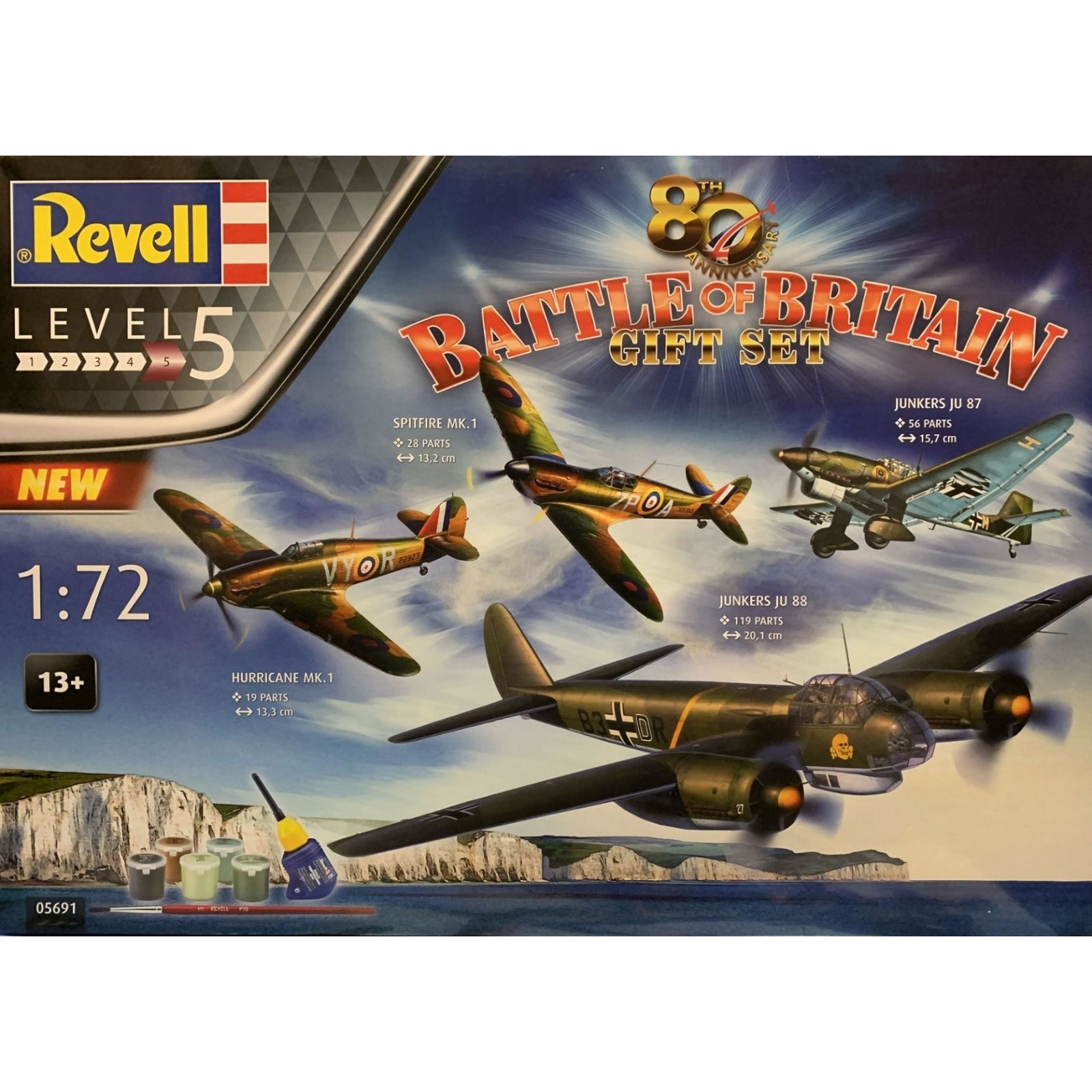 Revell Nagy-Britanniai csata 80. évfordulója repülőgép műanyag modell készlet 4 darabos (1:72) (05691)