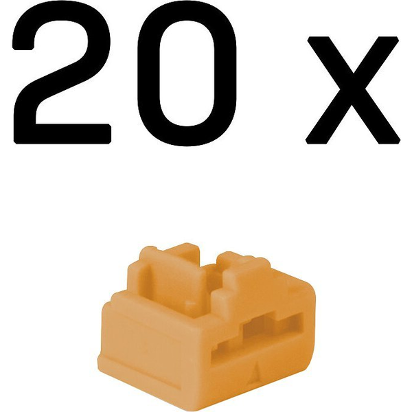 Lindy 47898 portblokering RJ-45 Orange Acrylonitrilbutadienstyren 20 stk