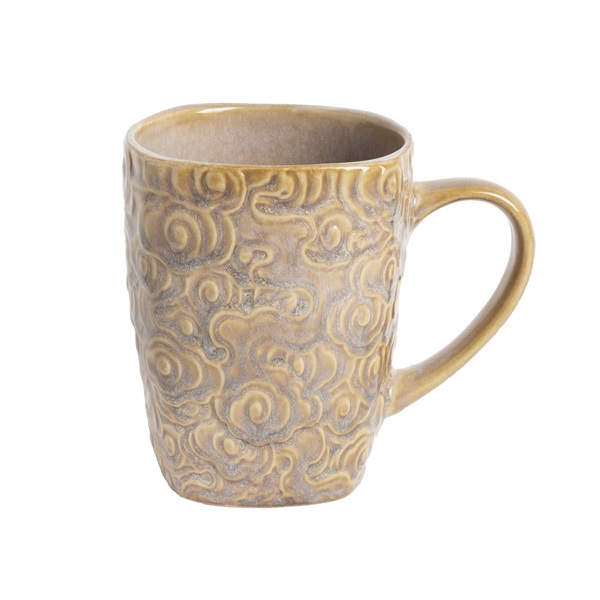 IRIS kerámia bögre virágos drapp 400ml (171213)