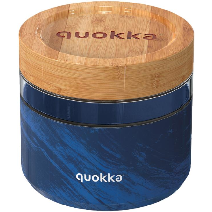 Quokka Skleněná dóza na potraviny Deli Wood Grain, 820 ml (Q40133)