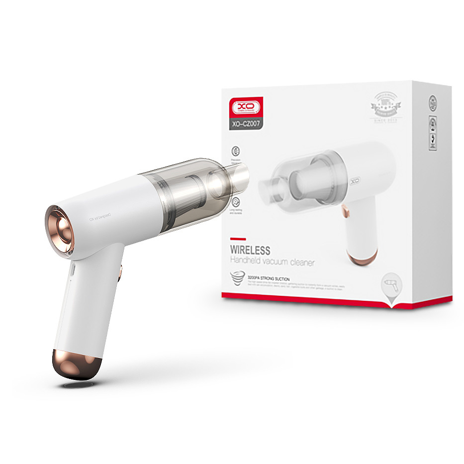 XO vezeték nélküli kézi autóporszívó - XO CZ007 Wireless Handheld Vacuum Cleaner - fehér (TF-0241)