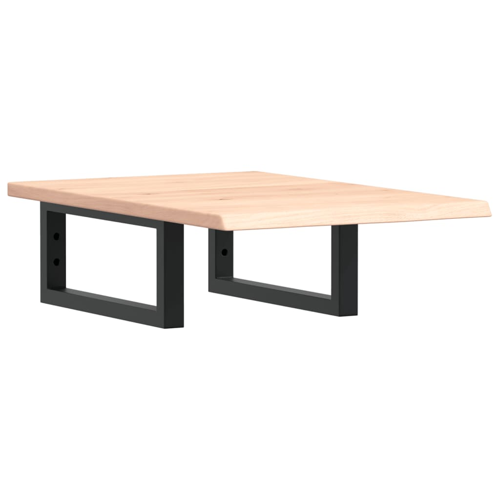 acél és tömör tölgyfa falra szerelhető mosdópolc (3302537)