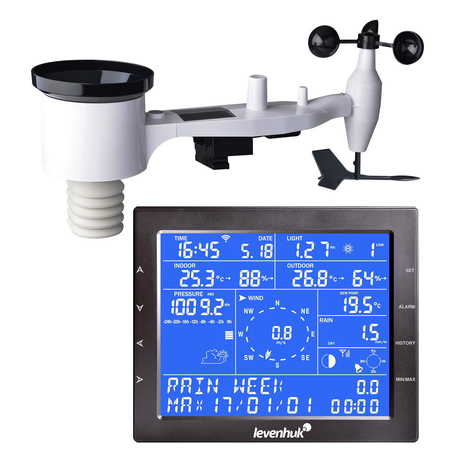 Levenhuk Wezzer Pro LP330 LCD Időjárás állomás (82930)