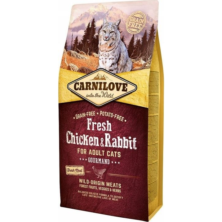Carnilove Fresh Adult Cat Chicken & Rabbit Gourmand- Csirke és Nyúl Hússal 2kg (93090)