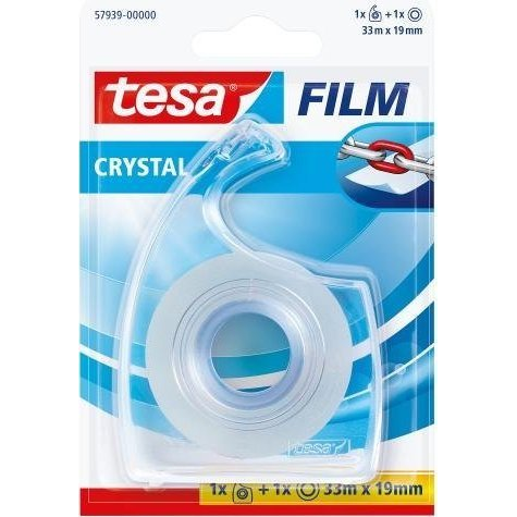 Kancelárska lepiaca páska s odvíjačom Tesa Crystal 33 m x 19 mm