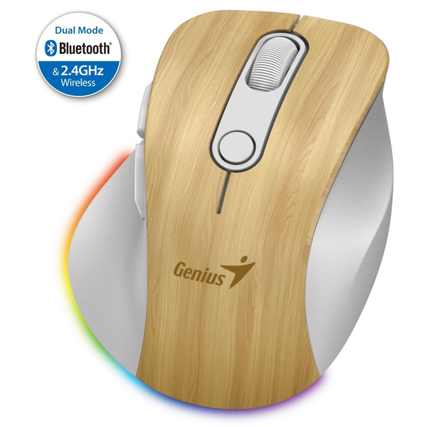 Genius Ergo 9000S Pro Bluetooth Wireless Egér - Fa szín