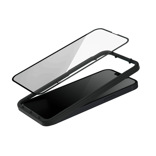 "Edge 5D Tempered Glass with frame iPhone 14 Pro" Black