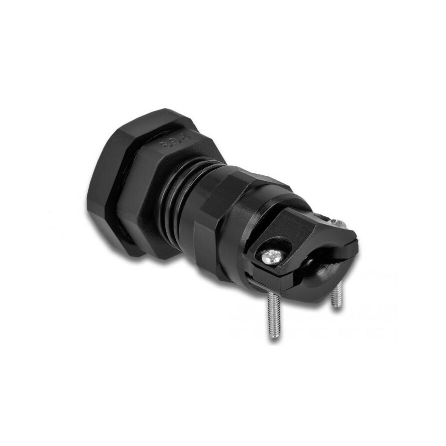 Delock Kábel tömszelence PG9 feszültség mentesítős és hajlítás védelemmel ellátott fekete (60351) (60351)