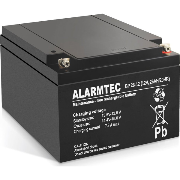 Alarmtec Akumulator 12V 26Ah AGM Alarmtec BP26-12