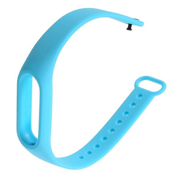 Каишка Gigapack, За Xiaomi MI Band 2, Силикон, Регулируема, Светлосин