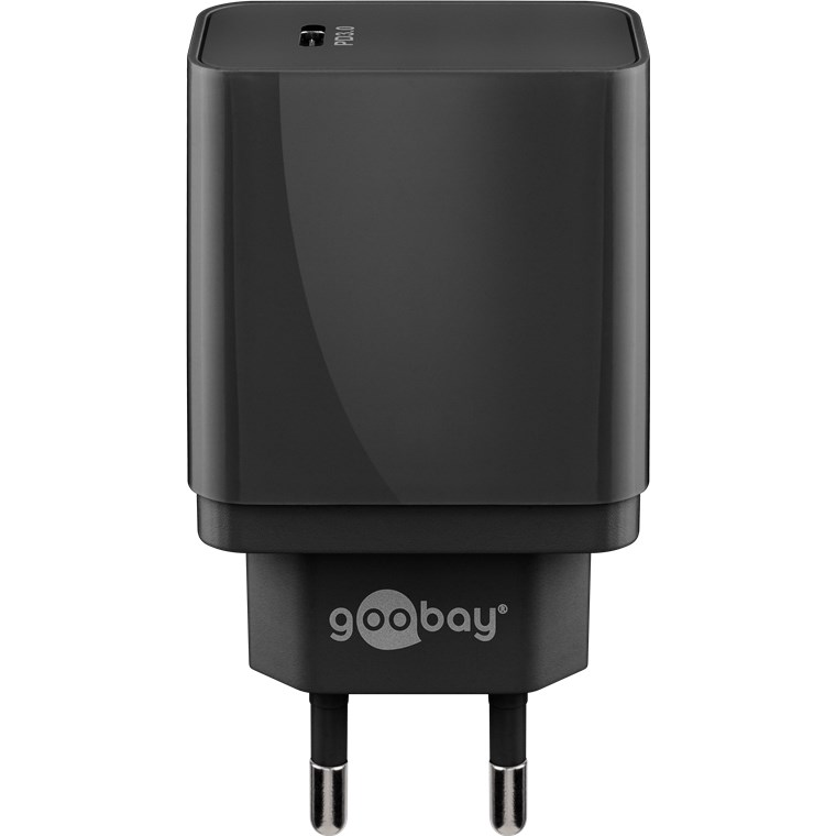 Goobay Hálózati USB-C Gyorstöltő - Fekete (25W) (57748)