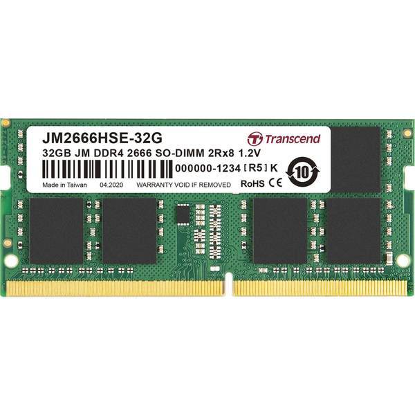 32GB JM DDR4 2666MHZ SO-DIMM 2RX8 2GX8 CL19 1.2V