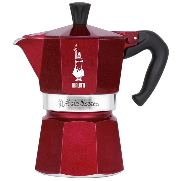 Bialetti Moka Express 3 személyes kávéfőző Déco Glamour piros (9223)