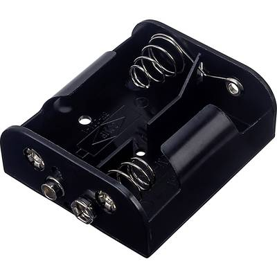 Elemtartó bébi elemhez 2x C, klipszes, TRU COMPONENTS BH-221B (BH-221B)