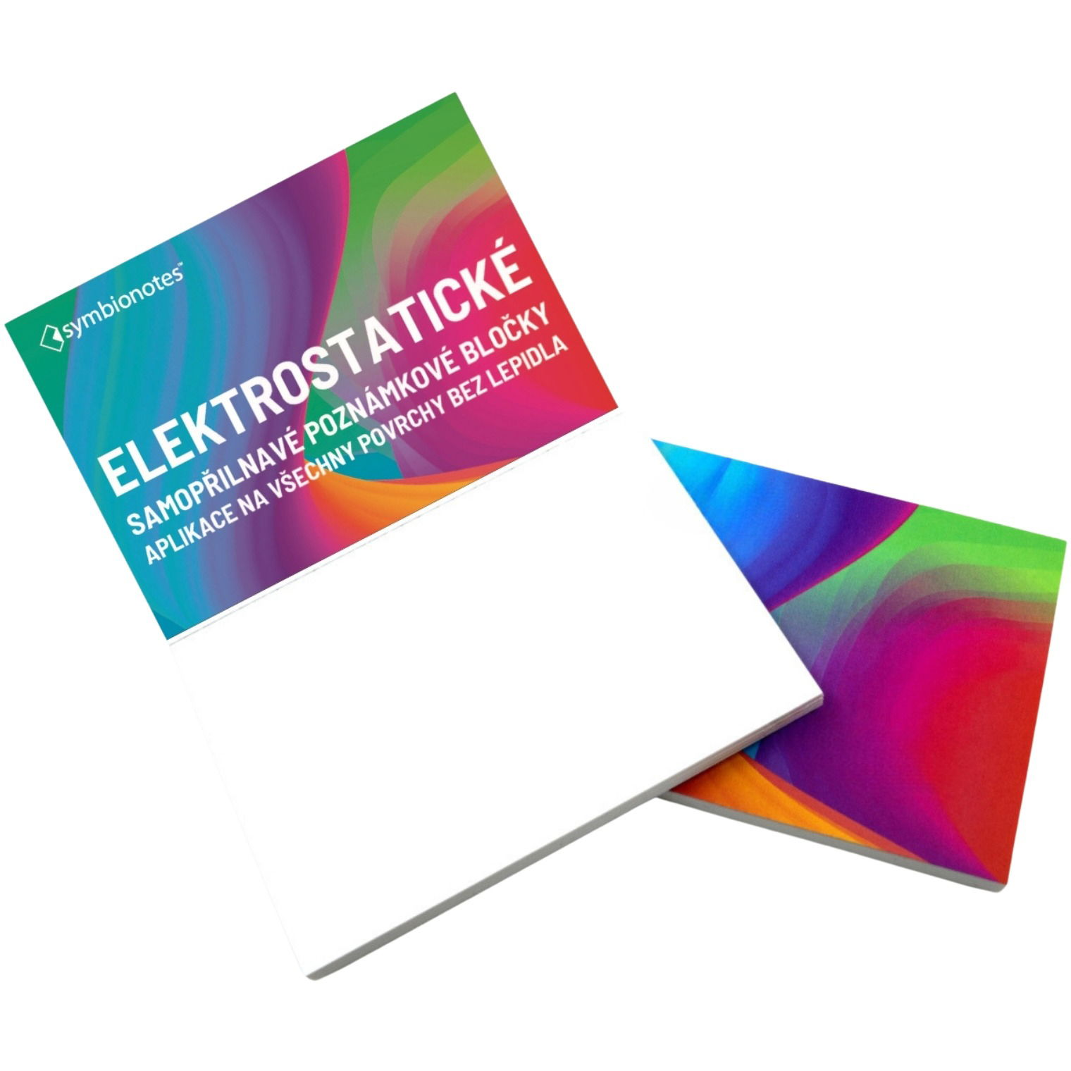 SYMBIO Symbionotes - 190 x 100mm, elektrosztatikus, fehér, 100db (5907618170284)