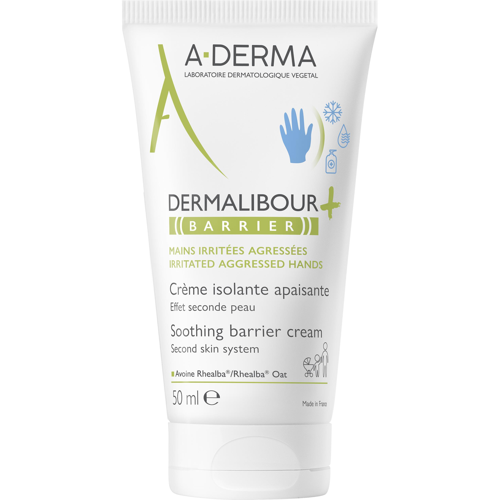 A-DERMA Dermalibour Barrier nyugtató krém a bőr védelmére, 50 ml (3282770391008)