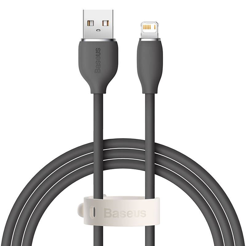 Baseus Jelly USB-Lightning kábel, 2.4A, 1.2m, fekete (CAGD000001) (CAGD000001)
