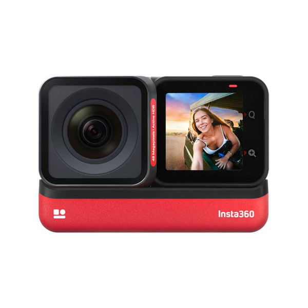 Спортна видеокамера Insta360 ONE RS 4K Edition, 4K, Waterproof, HDR, Черен/Червен