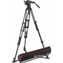 Manfrotto Nitrotech 612 video fluid fej + földterpeszes ikerlábas állvány + táska