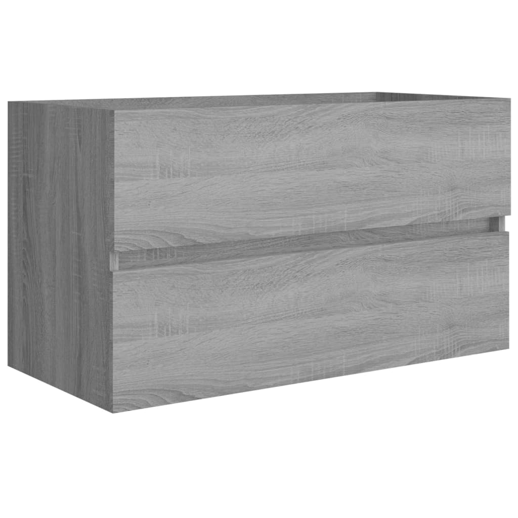 vidaXLszürke-sonoma színű szerelt fa mosdószekrény 80 x 38,5 x 45 cm (815652)