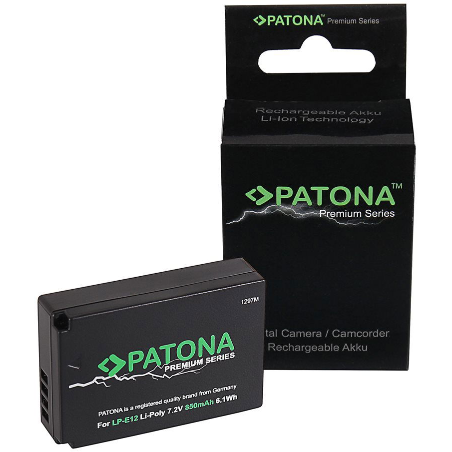 PATONA akku Canon LP-E12-hez 850mAh Li-Ion PREMIUM (PT1297)
