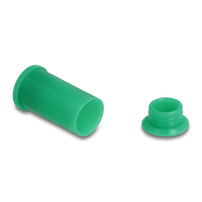 Delock DL4 portakaró apa és anya csatlakozókhoz, szilikon, 2-részes, zöld 10 db.-os szett (60673) (60673)