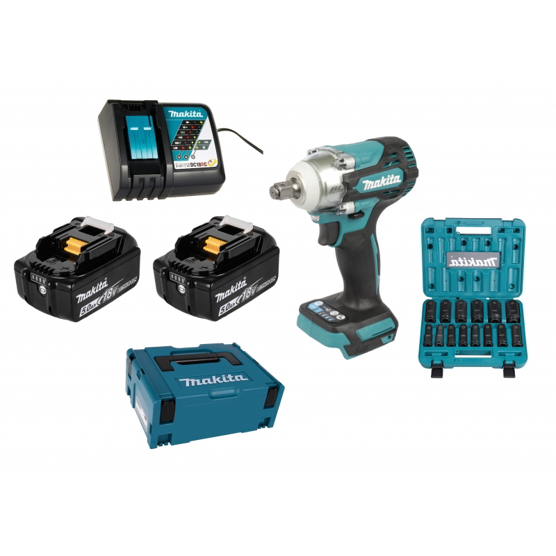 Makita DTW300TJX7 Akkus Ütvecsavarozó Kofferben +2 x 18V Akku (DTW300TJX7)