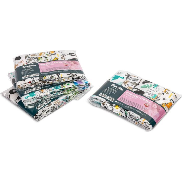 Prémium textilpelenka,mintás, 5 db, 70x80 cm, fiús (SILLO-0550)