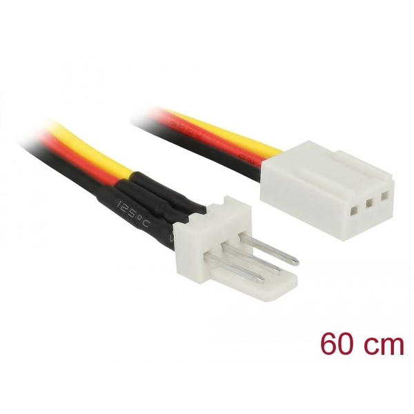 Delock 85752 3-tűs apa – 3-tűs anya hűtőventilátor tápkábel 60cm