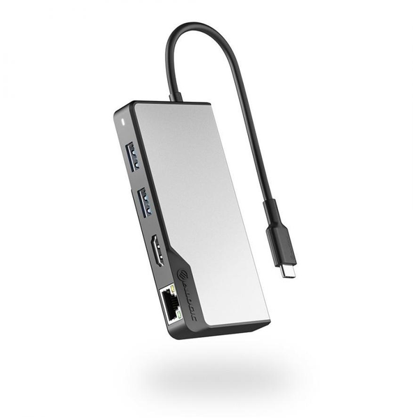 ALOGIC UCFUPRGEV2-SGR replicatore di porte e docking station per laptop USB 3.2 Gen 1 (3.1 Gen 1) Type-C Nero, Grigio