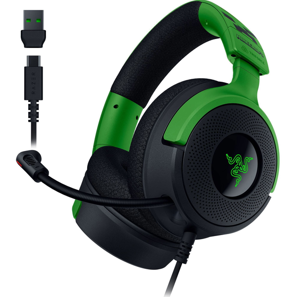 Sluchátka Razer Kraken V4 X Minecraft Edition na uši