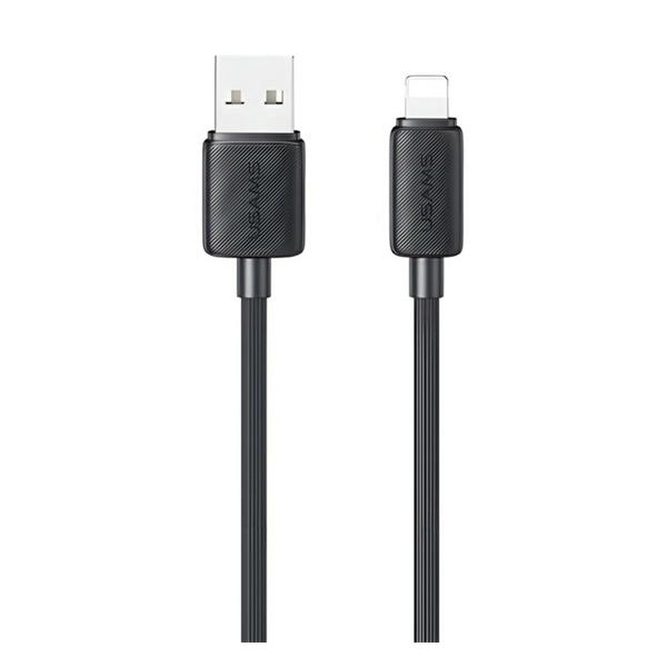 Usams KY adatkábel (USB - lightning, 2.4A, gyorstöltő, 100cm) FEKETE Apple IPAD (3rd Generation) / iPhone 5C / iPhone 7 Plus 5.5 (SJ689USB01)