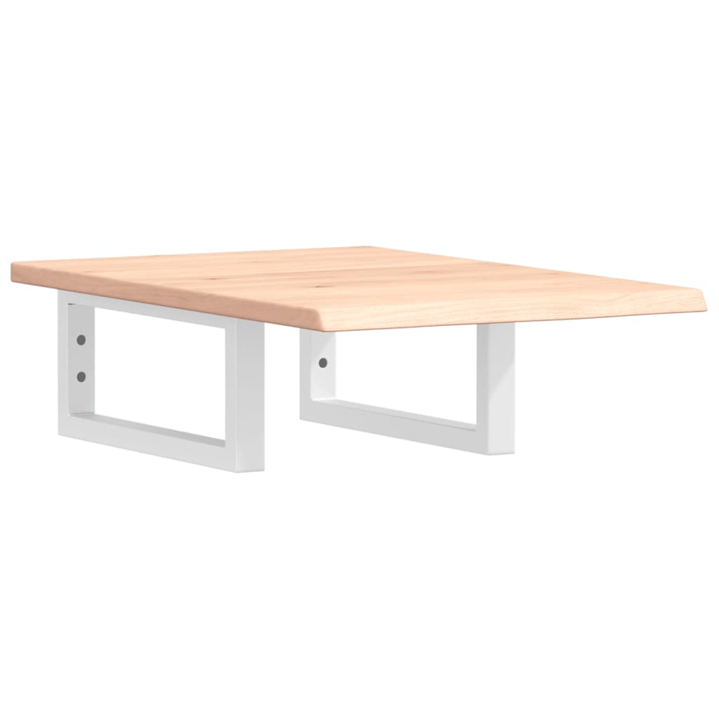 acél és tömör tölgyfa falra szerelhető mosdópolc (3302536)