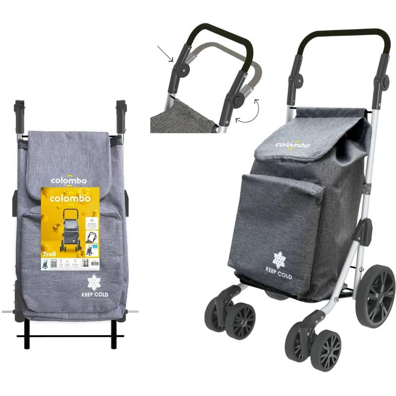 COLOMBO TROLL szürke termotáska kerekekkel, 60 l, teherbírása 35 kg (845300008)