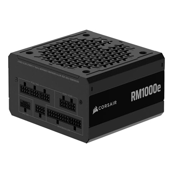 Захранващ блок Corsair RM1000e, Cybenetics GOLD, 1000W, ATX 3.1, PCIe 5.1, Fully Modular, Черен
