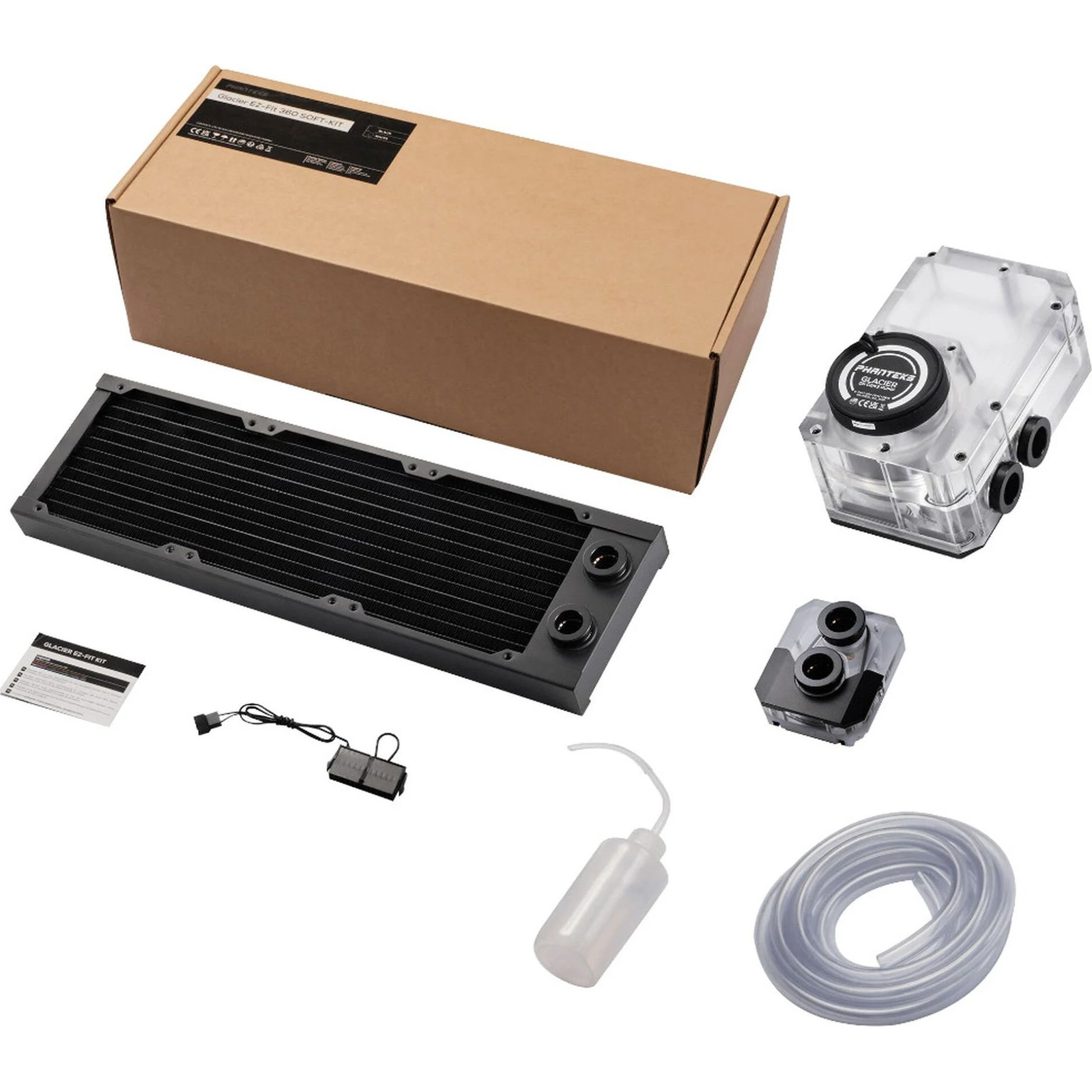 Phanteks EZ-Fit 360 Soft-Kit komplett vízhűtőrendszer, fekete (PH-GEF_KIT360-ST_DBK)