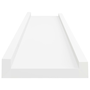 Комплект стенни рафтове vidaXL, 2 броя, За снимки, С бордюри, MDF, 60 x 9 x 3 см, Бял, 323929
