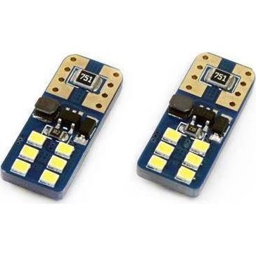  AMiO LED CANBUS 12SMD UltraBright 2016 T10e (W5W) White 12V/24V