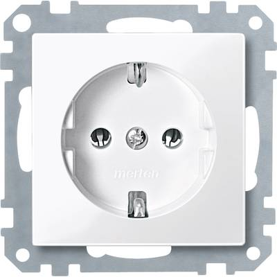 MERTEN MEG2301-0319 SCHUKO-Steckdose. polarweiß glänzend Sys. M