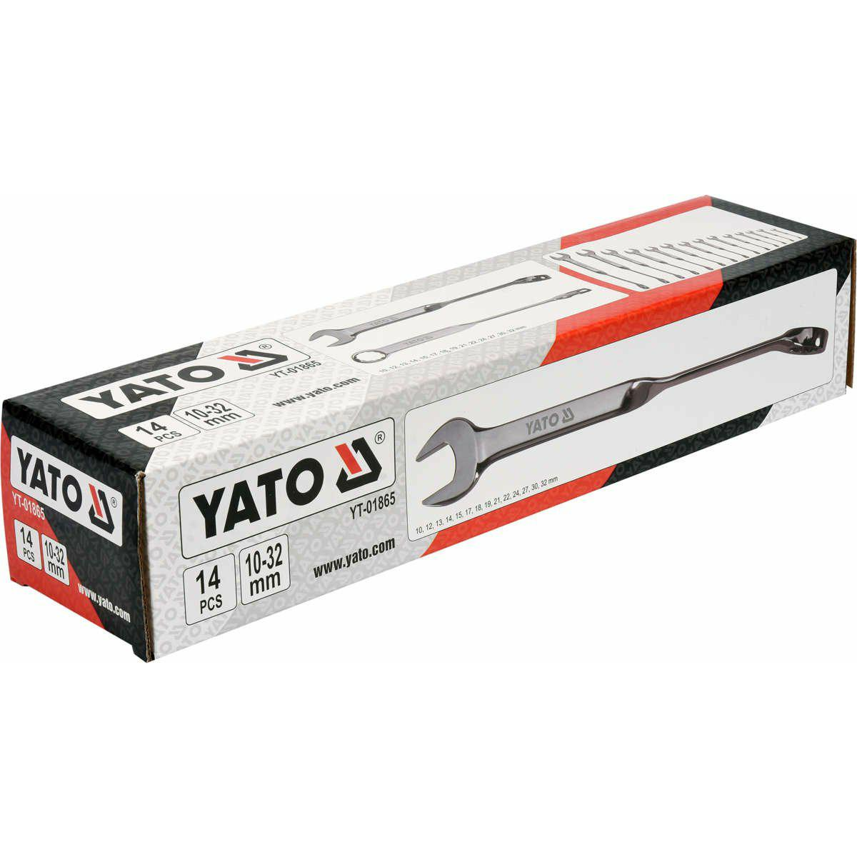 YATO Csavart csillag-villáskulcs készlet 14 részes 10-32 mm (YT-01865)
