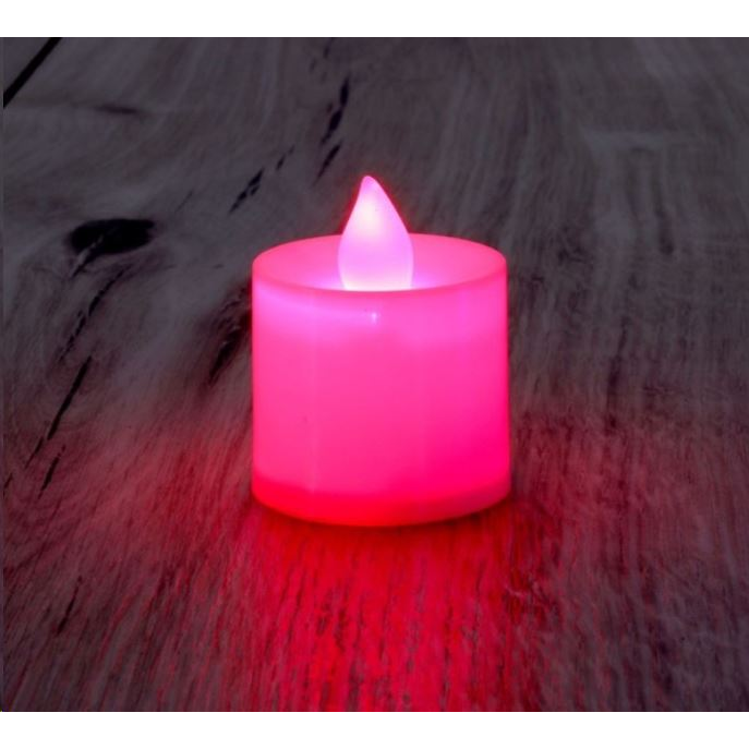 IRIS Gyertya alakú pulzáló fényű LED-es piros fénydekoráció 4db/csomag (015-09) (015-09)