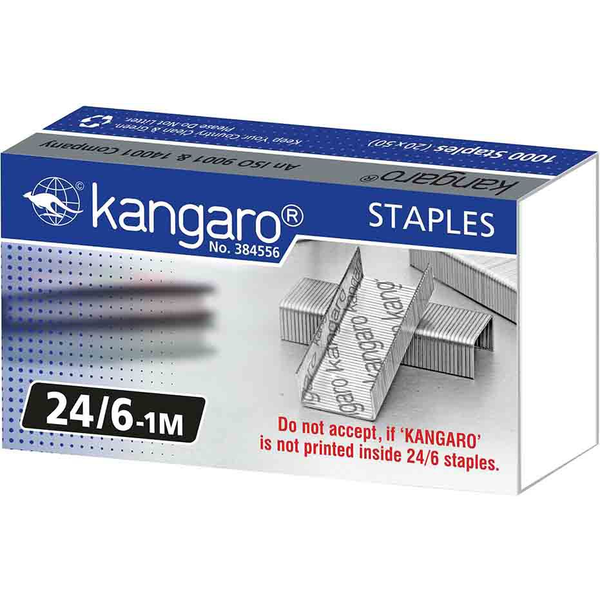 Kangaro ZSZYWKI 24/6 SREBRNE (1000 SZT) 37613577