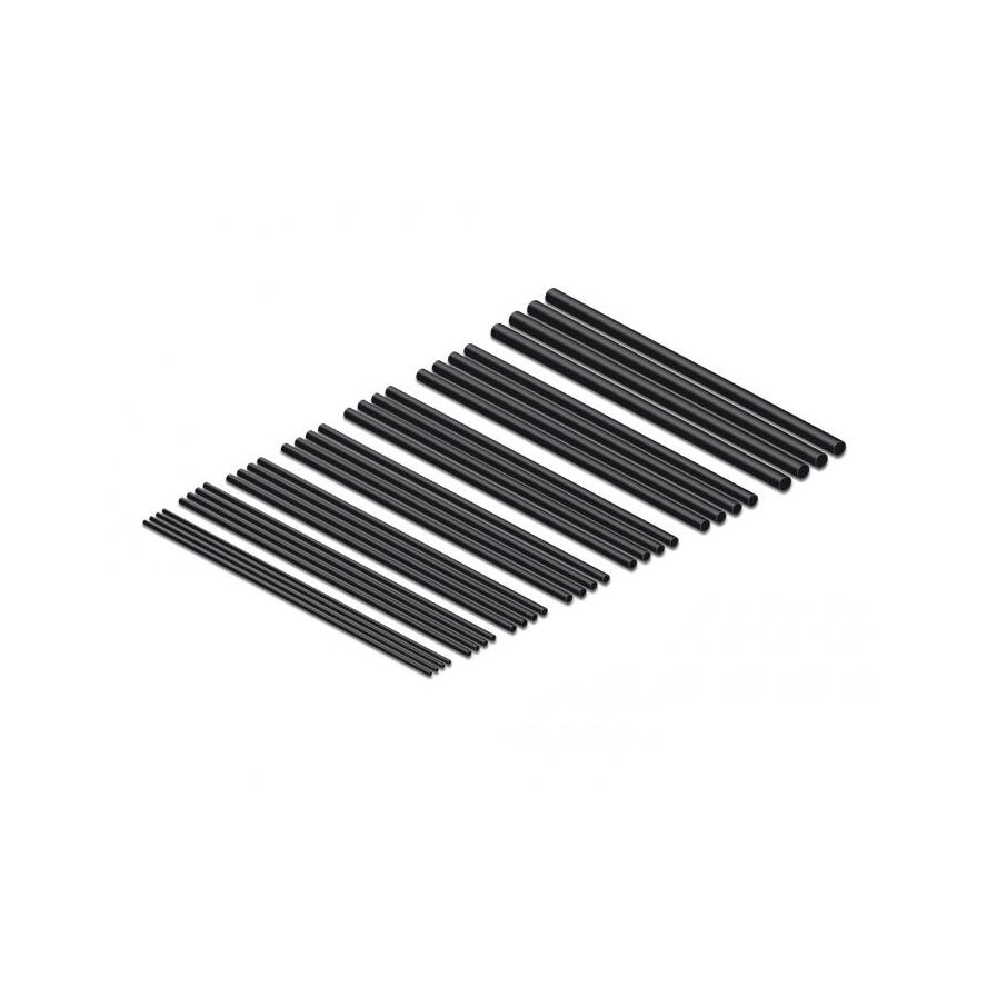 Delock A hőre zsugorodó csőkészlet 28 db.-os, 100 mm hosszú és fekete színű (18987)