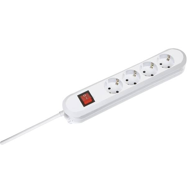 Bachmann Electric 381.230K Hálózati elosztó kapcsolóval, 4 részes, fehér 1,5m (381.230K)