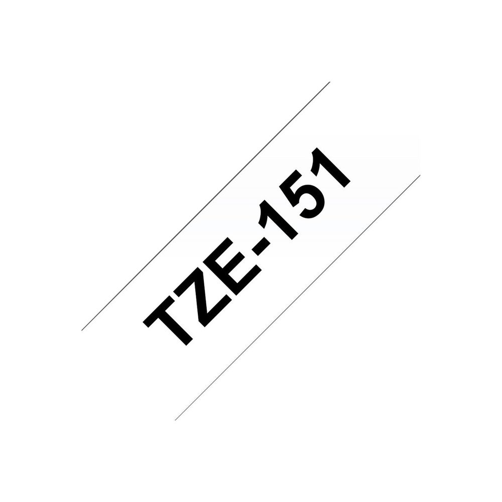 Brother laminated tape TZe-151 - Black on clear (TZE151)