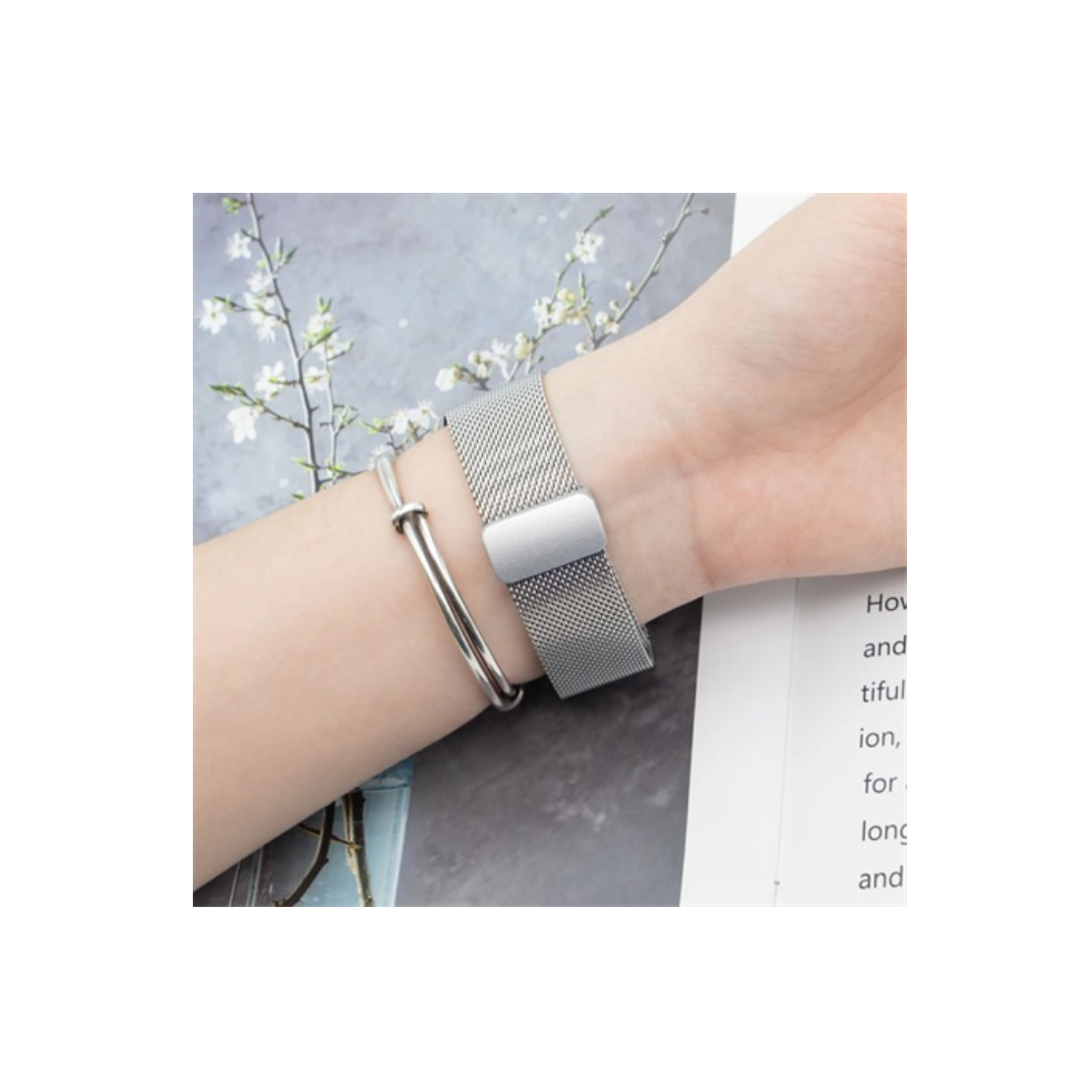Mybandz Samsung Galaxy Watch 5/6/7 Csatos Milánói Fém Okosóra szíj 20mm - Ezüst