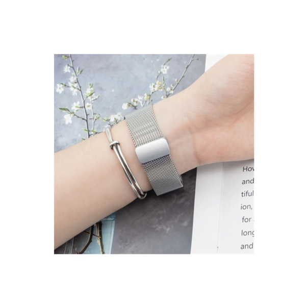 Mybandz Samsung Galaxy Watch 5/6/7 Csatos Milánói Fém Okosóra szíj 20mm - Ezüst