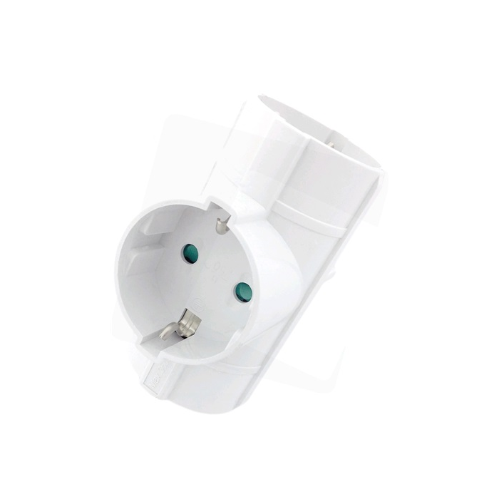 Entac EPAG-T3EE 250V Elosztó 3 aljzatos - Fehér (EPAG-T3EE)